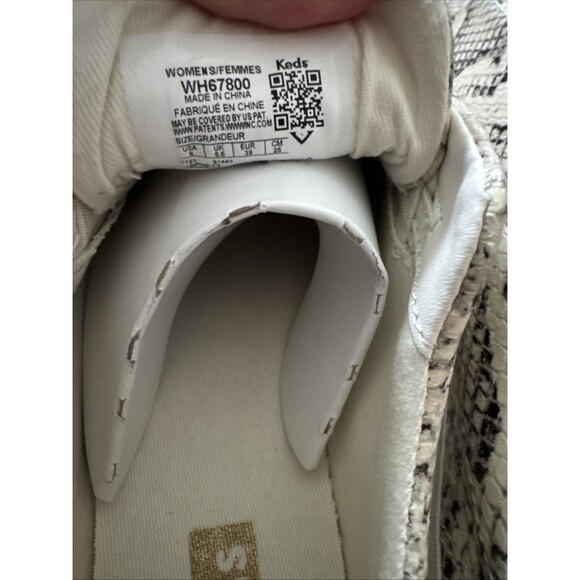 Keds Remi Slip on, Sneaker Womens, Cream Snakeskin Leather, 8 Medium - Picture 7 of 8